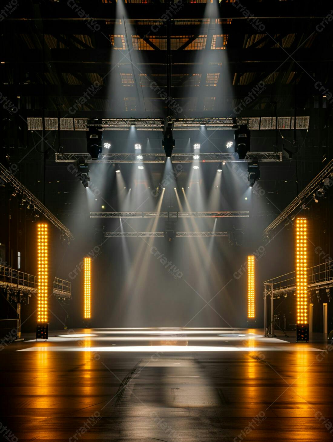 Palco iluminado para evento