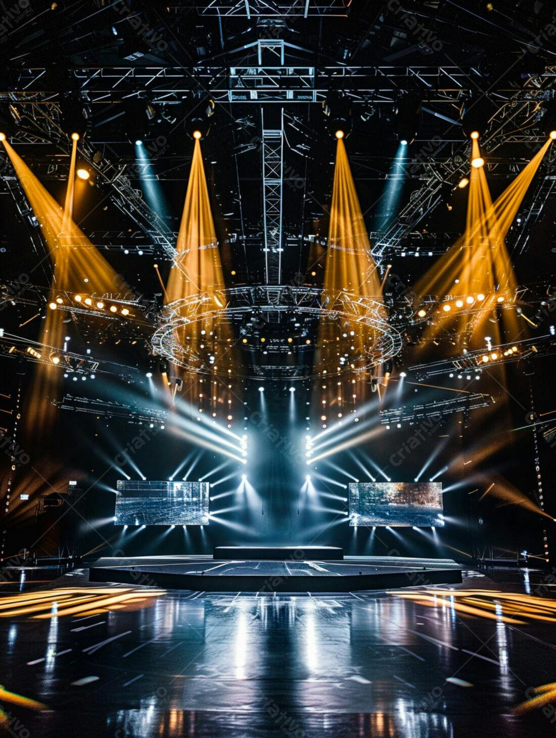 Palco iluminado para show