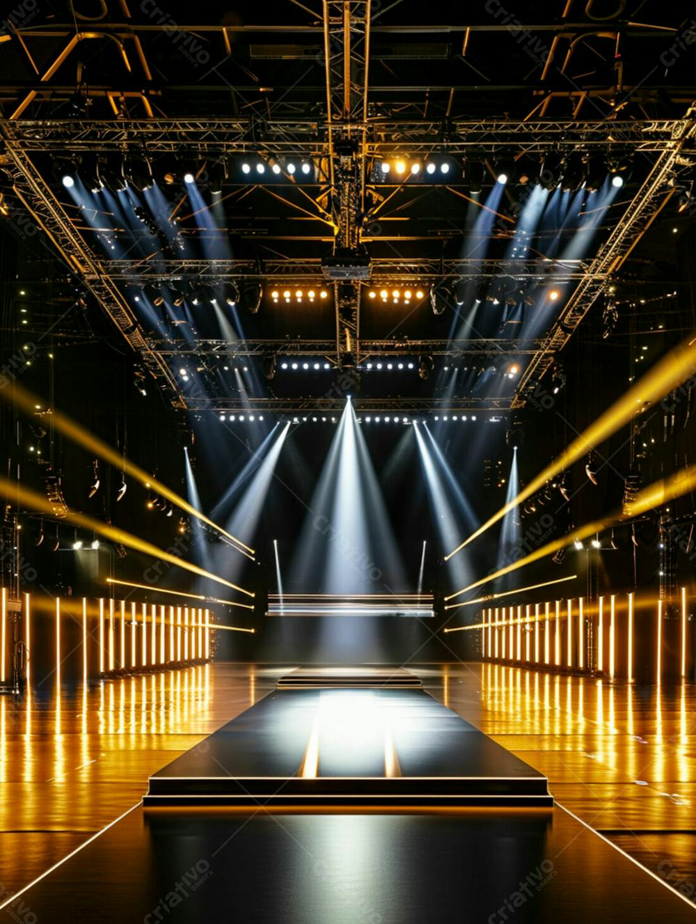 Imagem De Fundo De Estrutura De Ferro Com Luzes 4