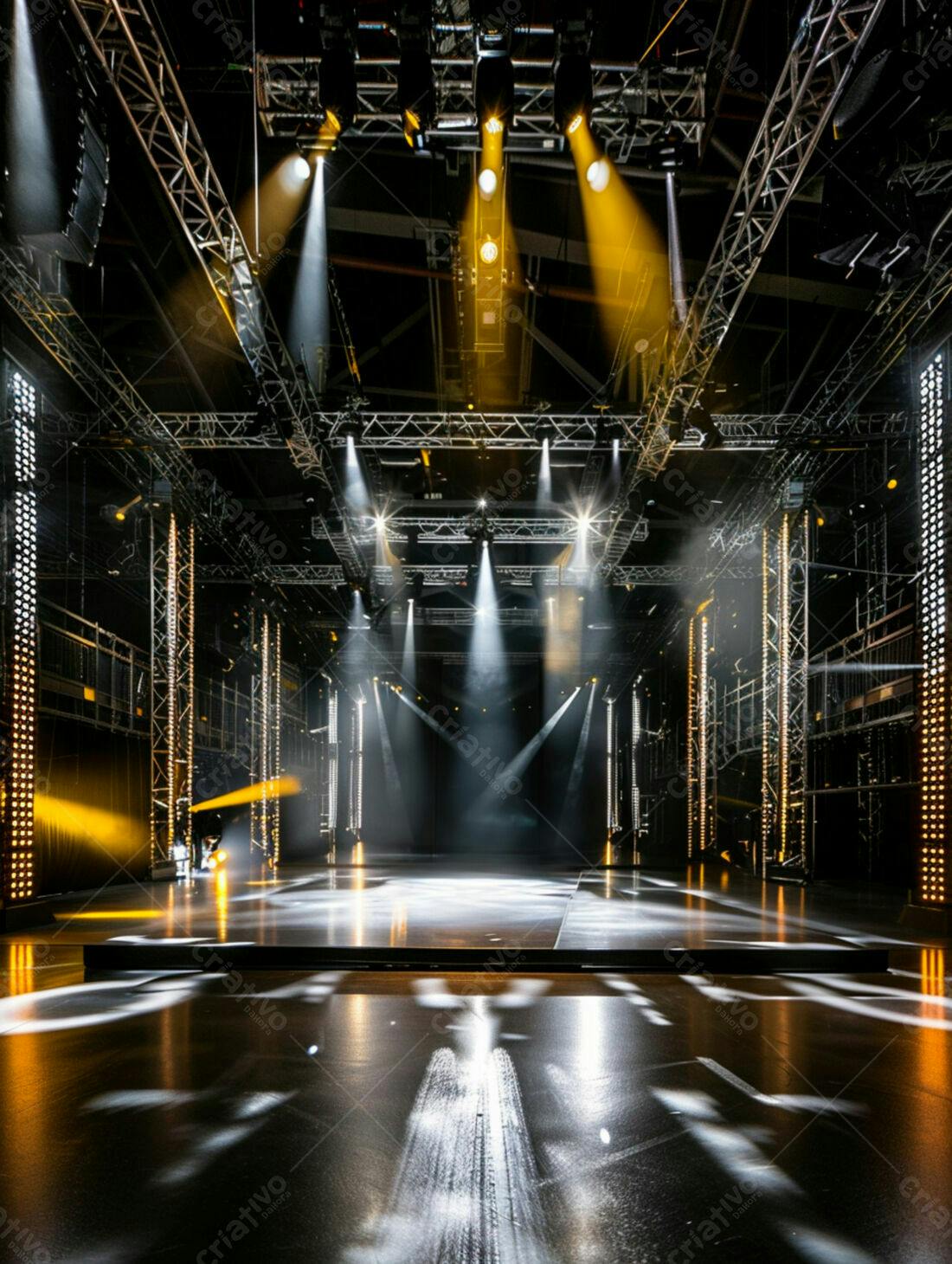Palco iluminado para show ou evento