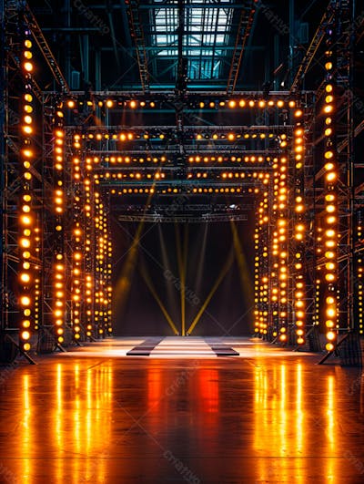 Imagem De Fundo De Estrutura De Ferro Com Luzes 13