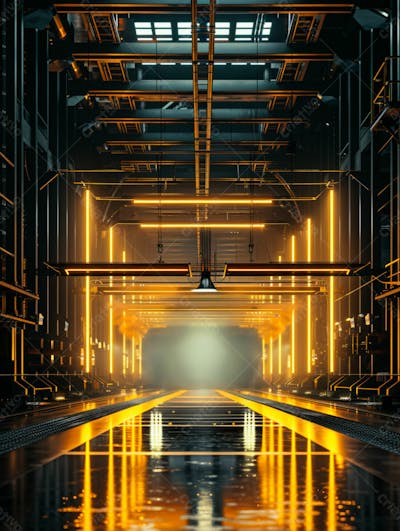 Imagem De Fundo De Estrutura De Ferro Com Luzes 14