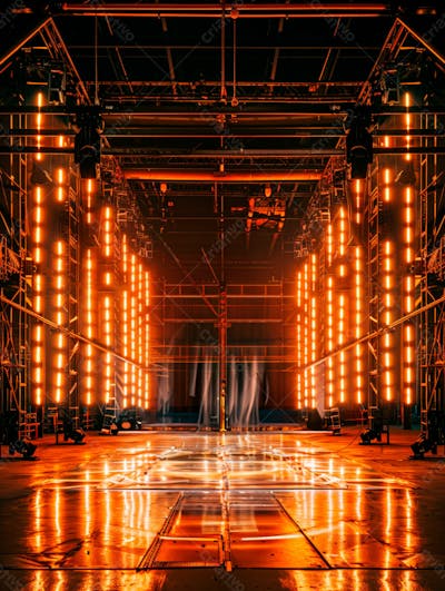 Imagem De Fundo De Estrutura De Ferro Com Luzes 16