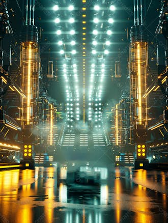 Imagem de fundo de estrutura de ferro com luzes 40