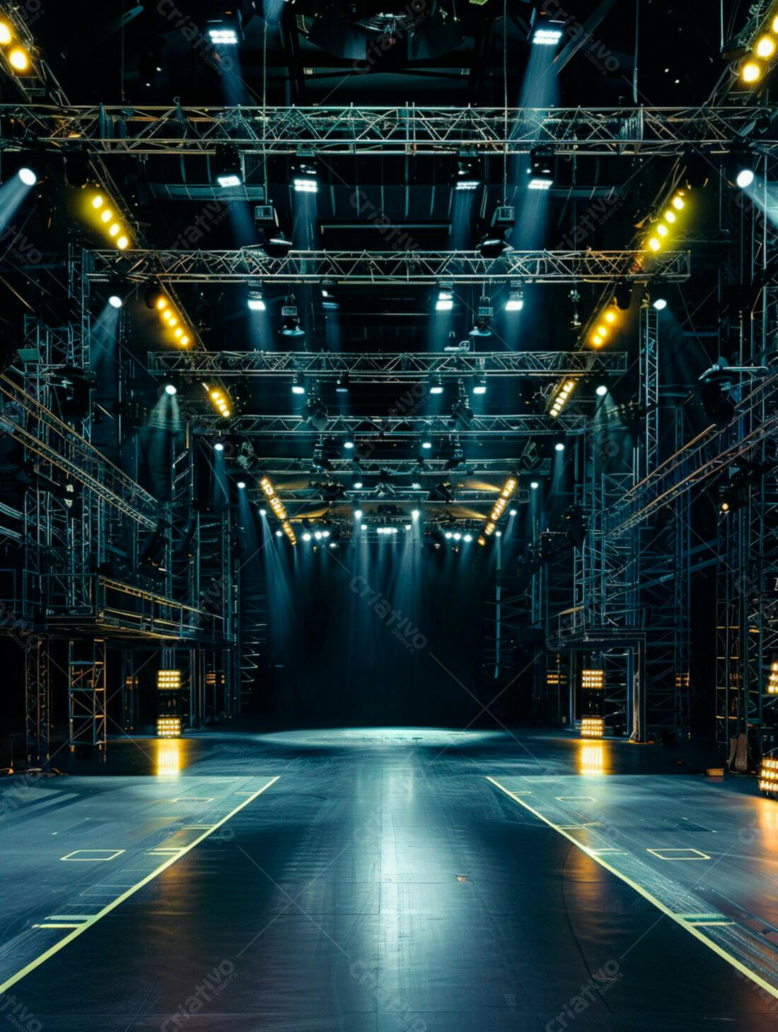 Palco iluminado para show ou evento