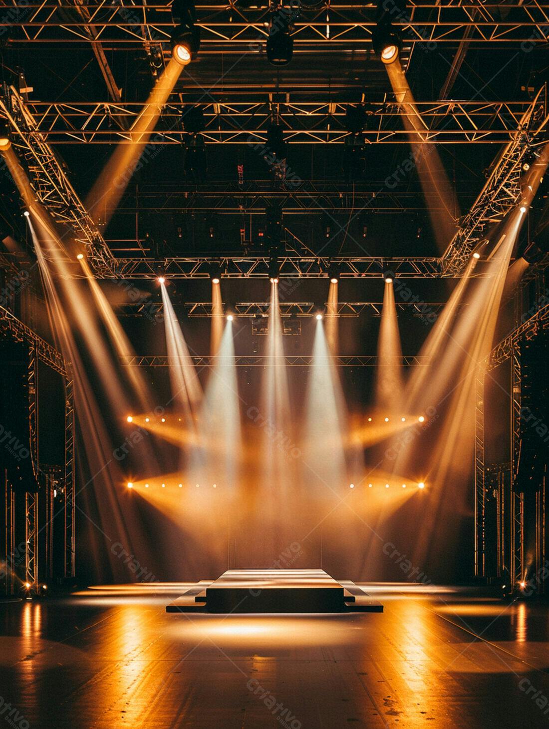 Palco iluminado para show ou evento