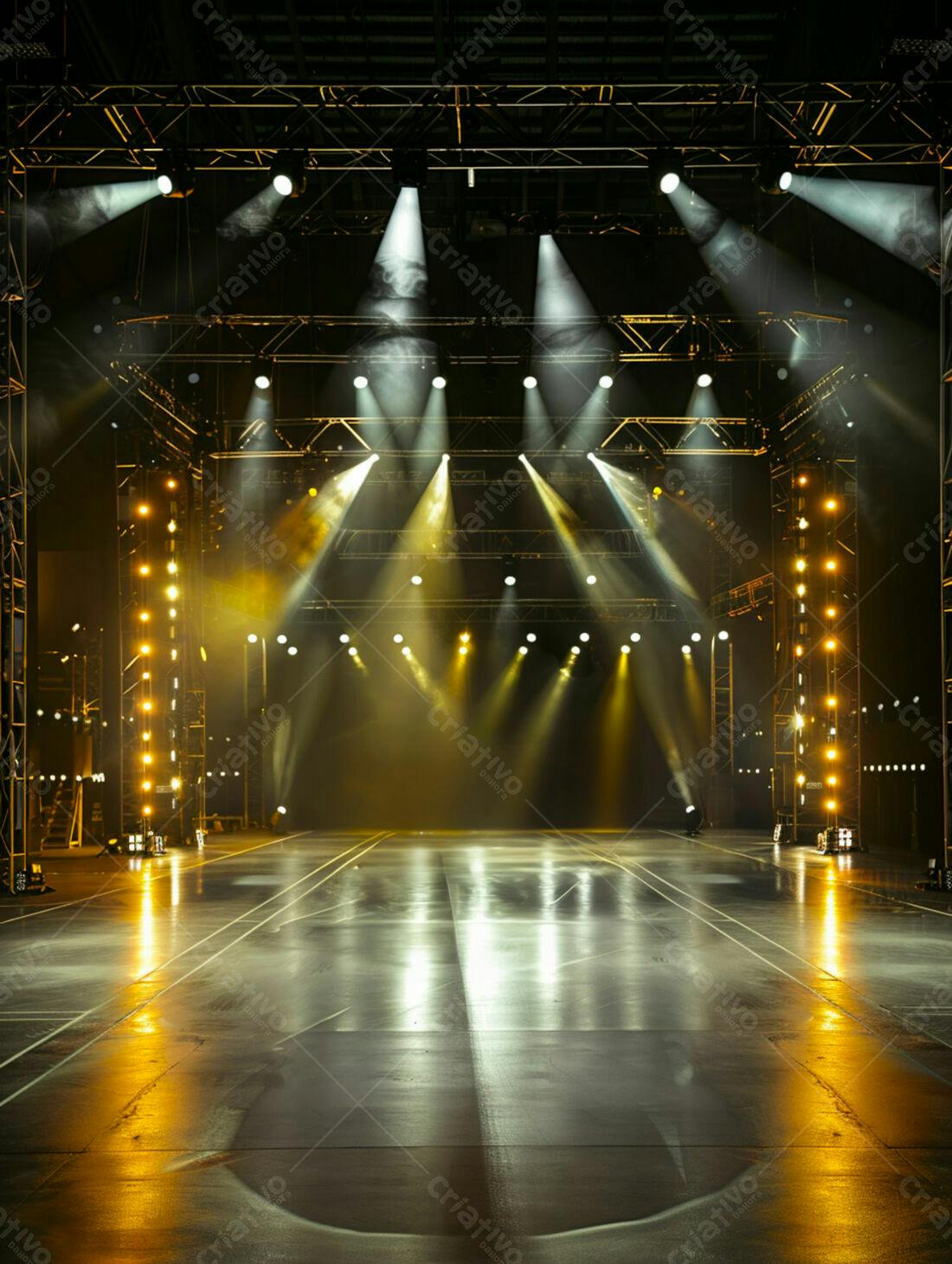 Palco iluminado para show ou evento