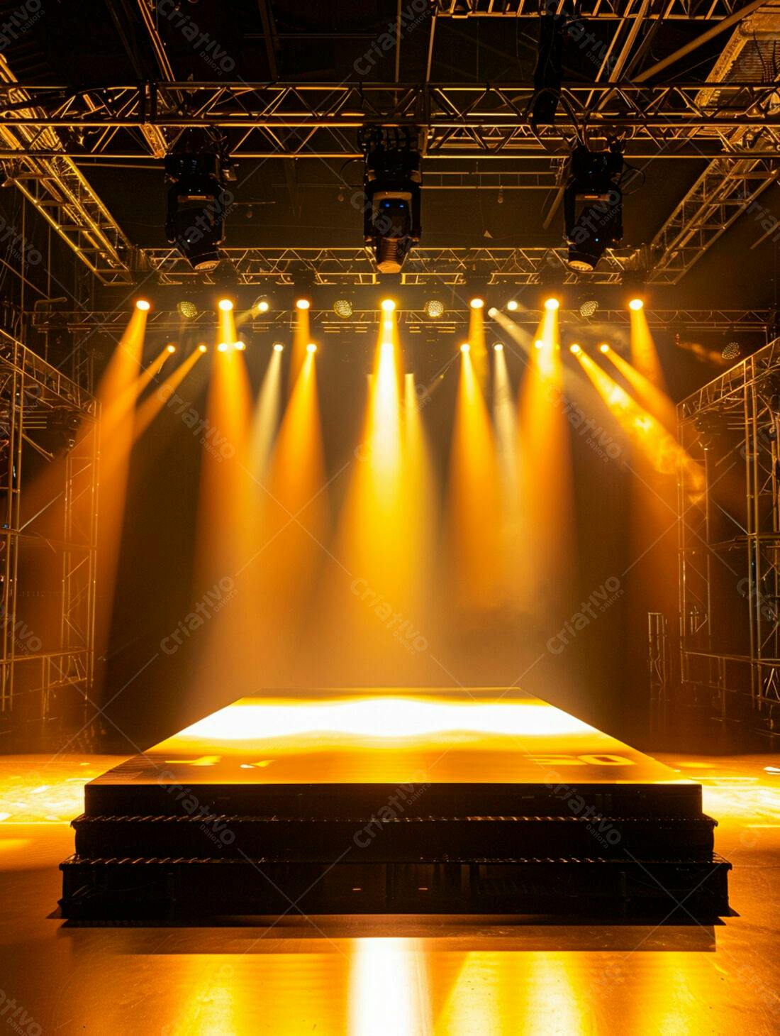 Palco iluminado amarelo show