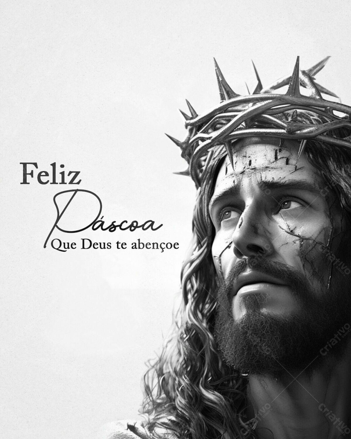 Postagem de Feliz Páscoa PSD Editável