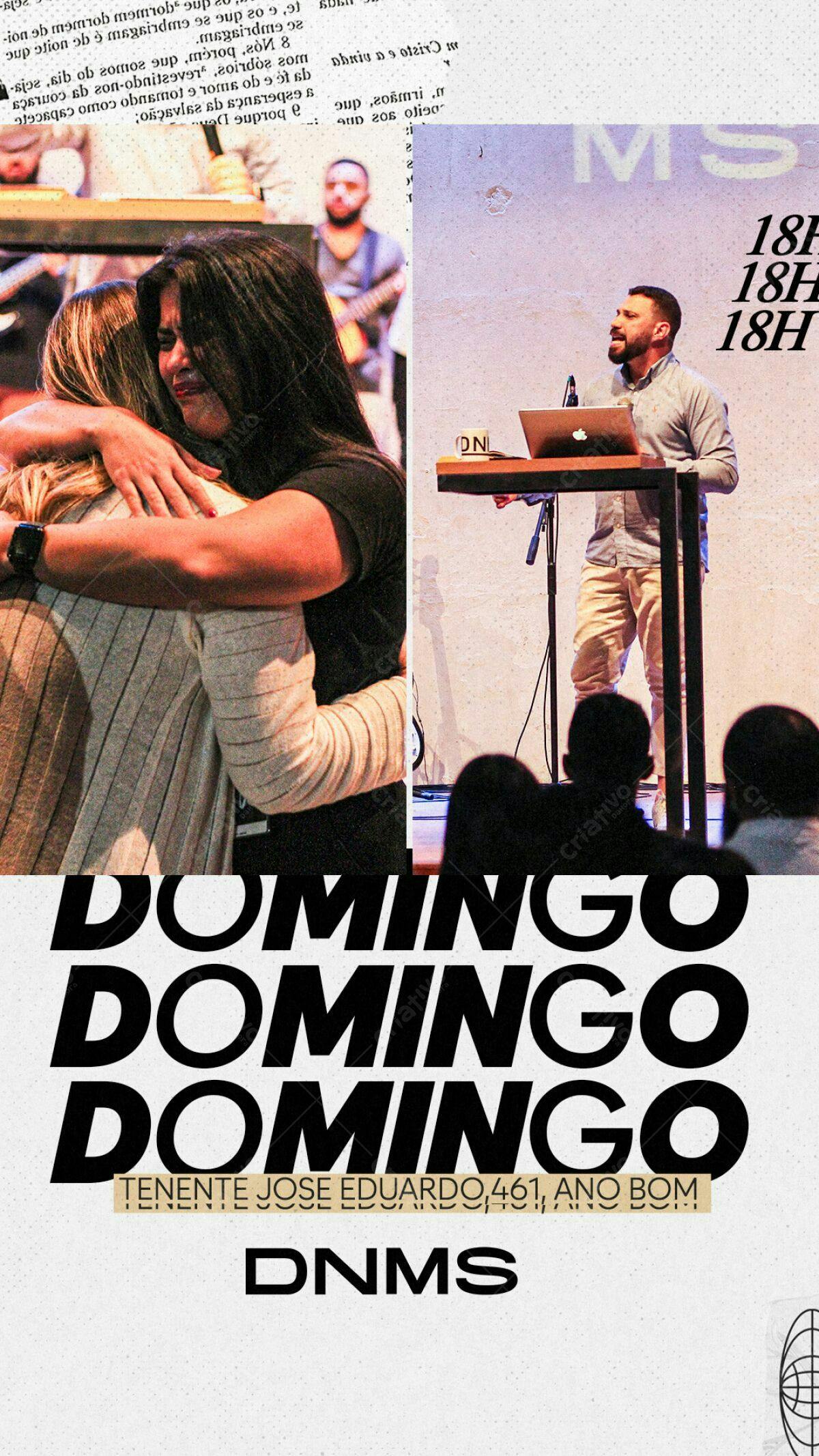 Flyer para Culto Dominical PSD Editável
