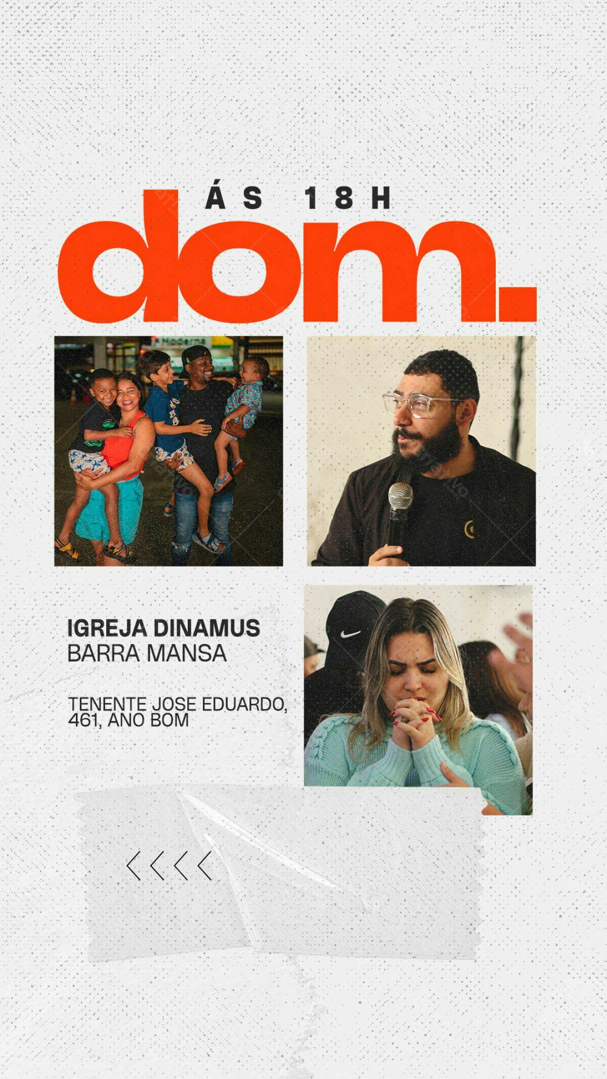 Flyer para Culto Dominical PSD Editável