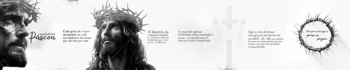 Banner Páscoa Jesus Cristo PSD Editável