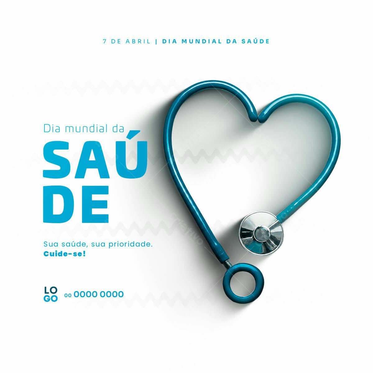 Post para Dia Mundial da Saúde PSD Editável