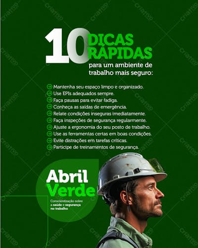 Social Media   Abril Verde   10 Dicas Rápidas