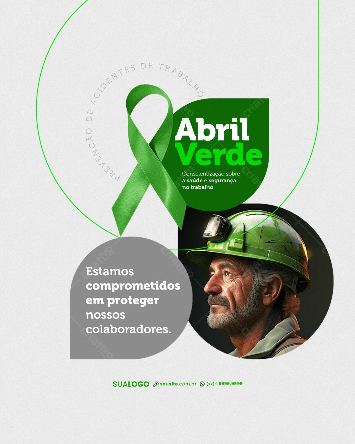 Post para Abril Verde PSD Editável