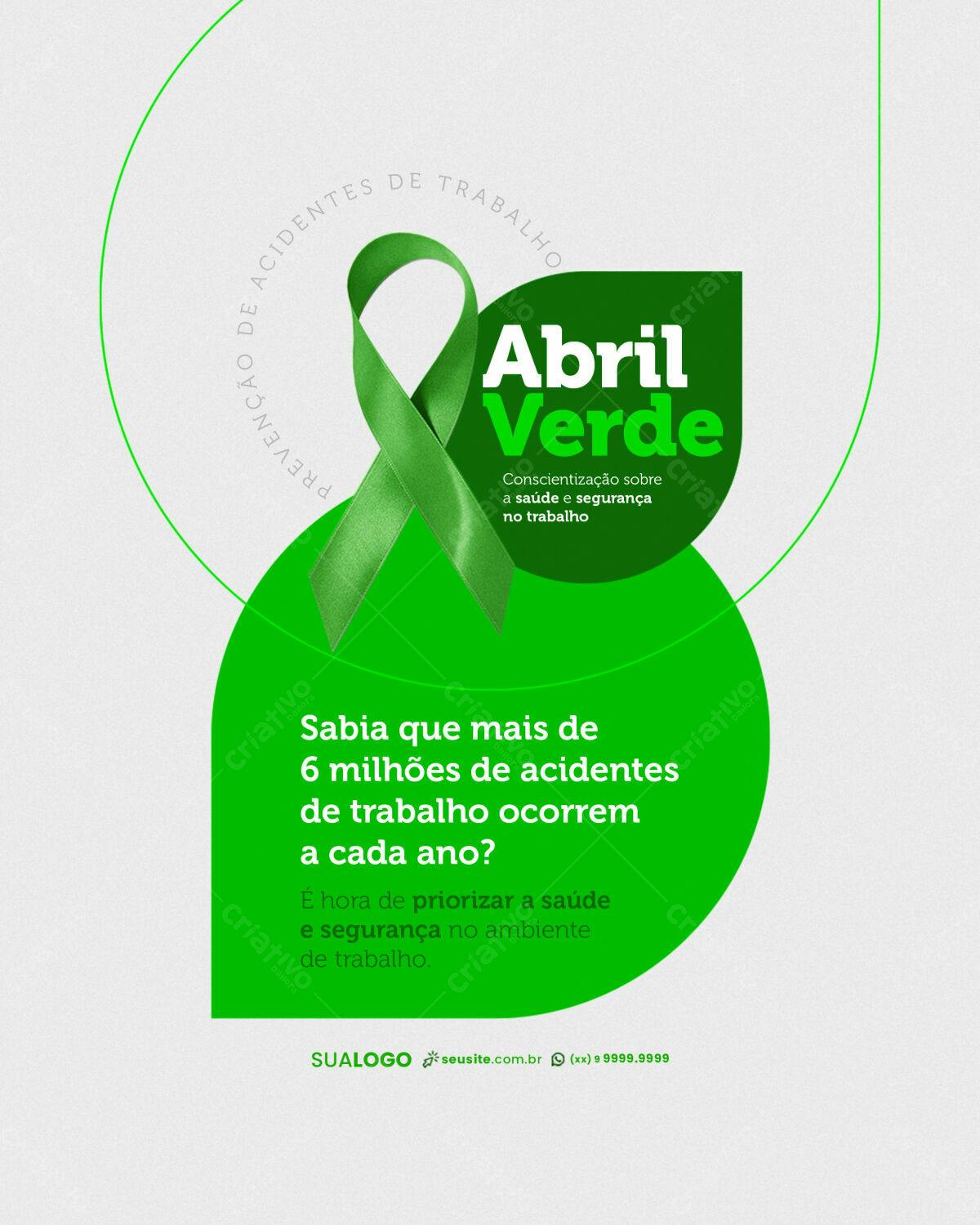 Post para Abril Verde PSD Editável