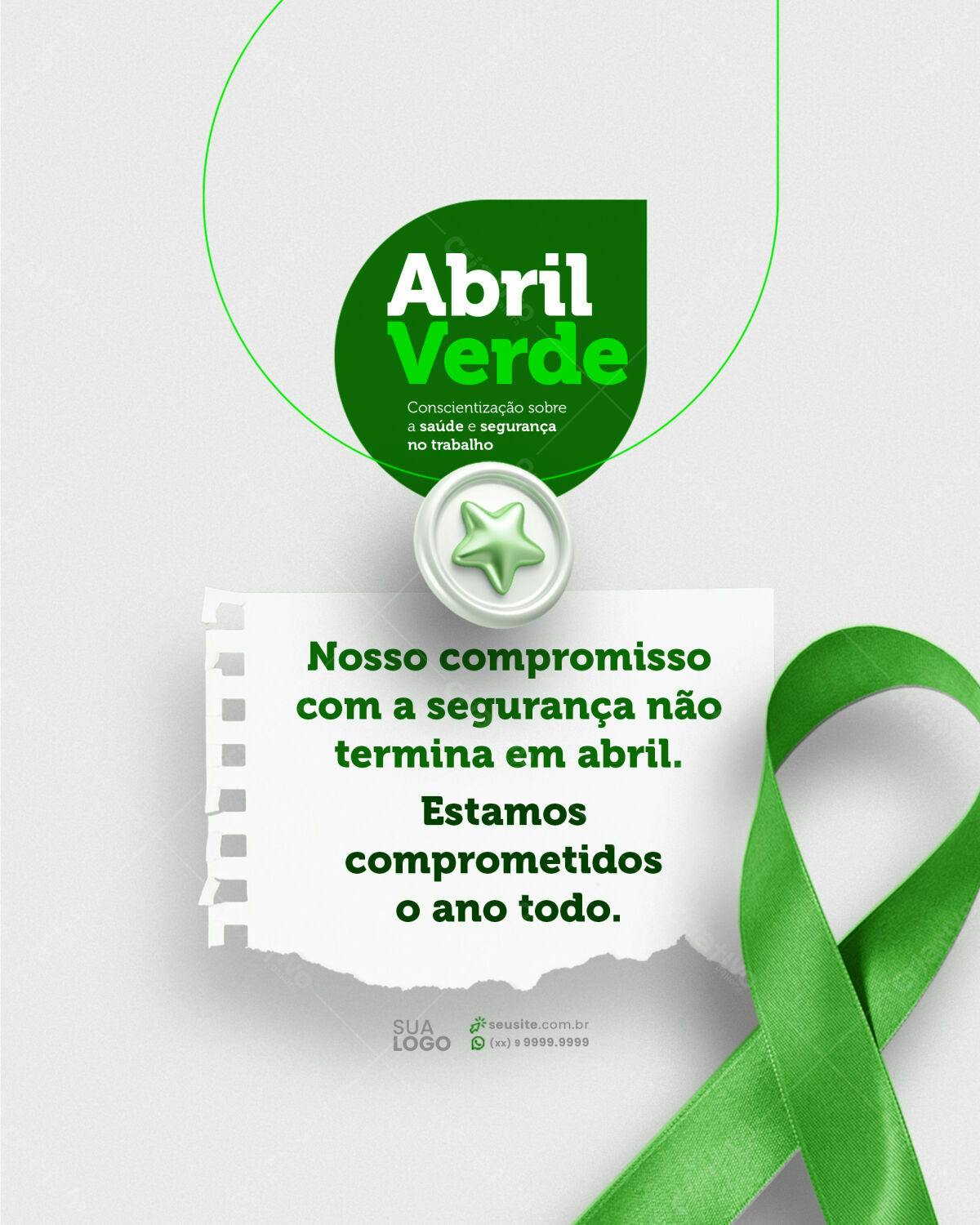 Post para Abril Verde PSD Editável