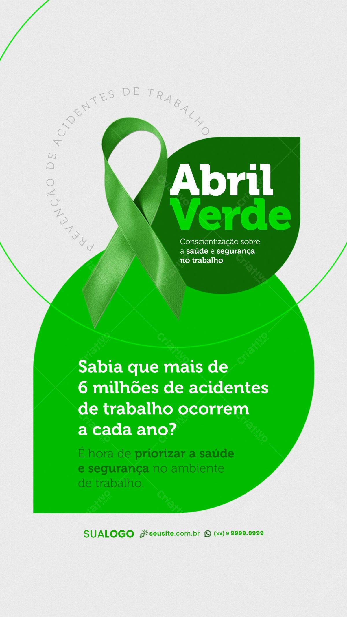 Flyer Abril Verde PSD Editável