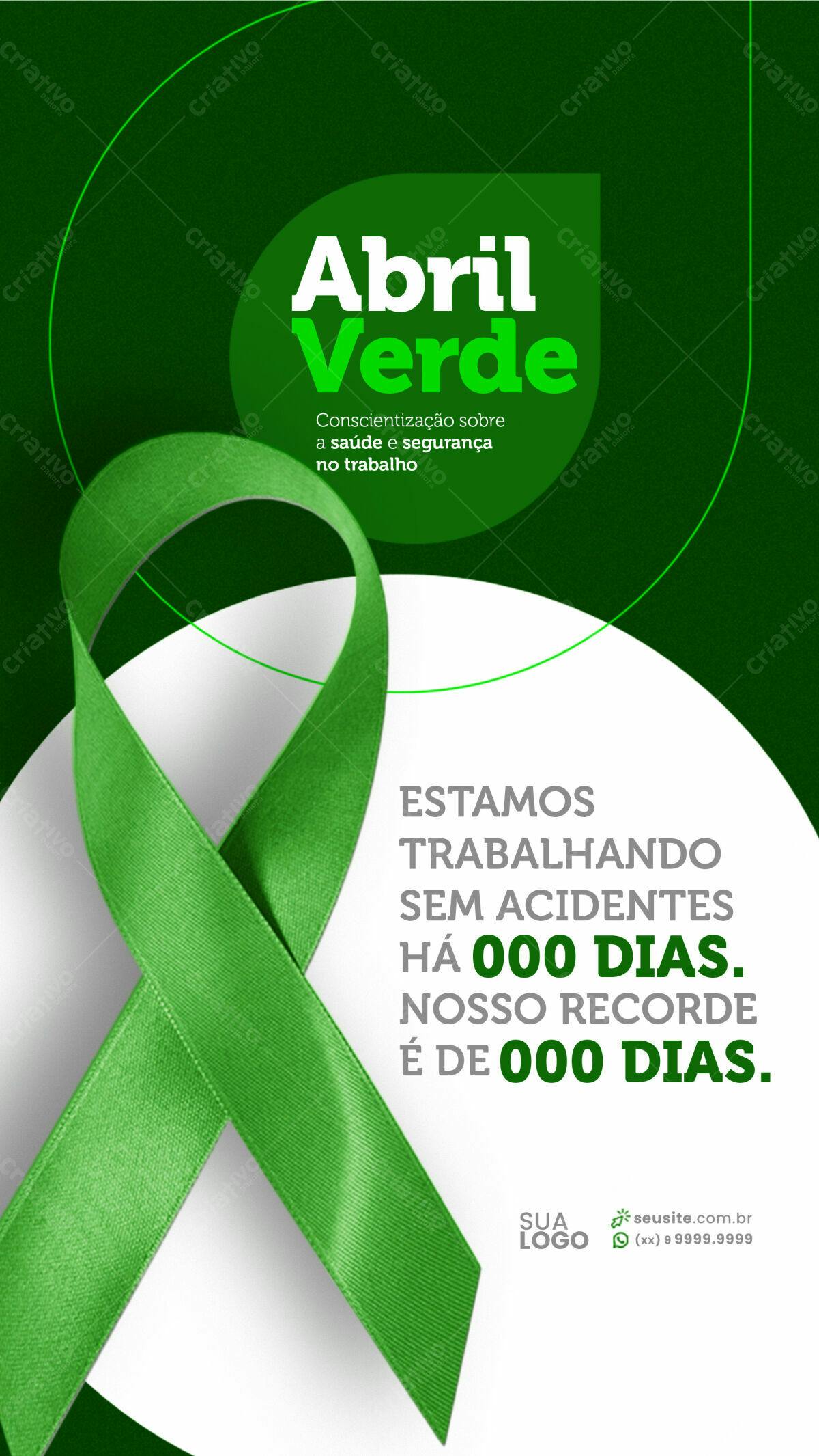 Post para Abril Verde PSD Editável