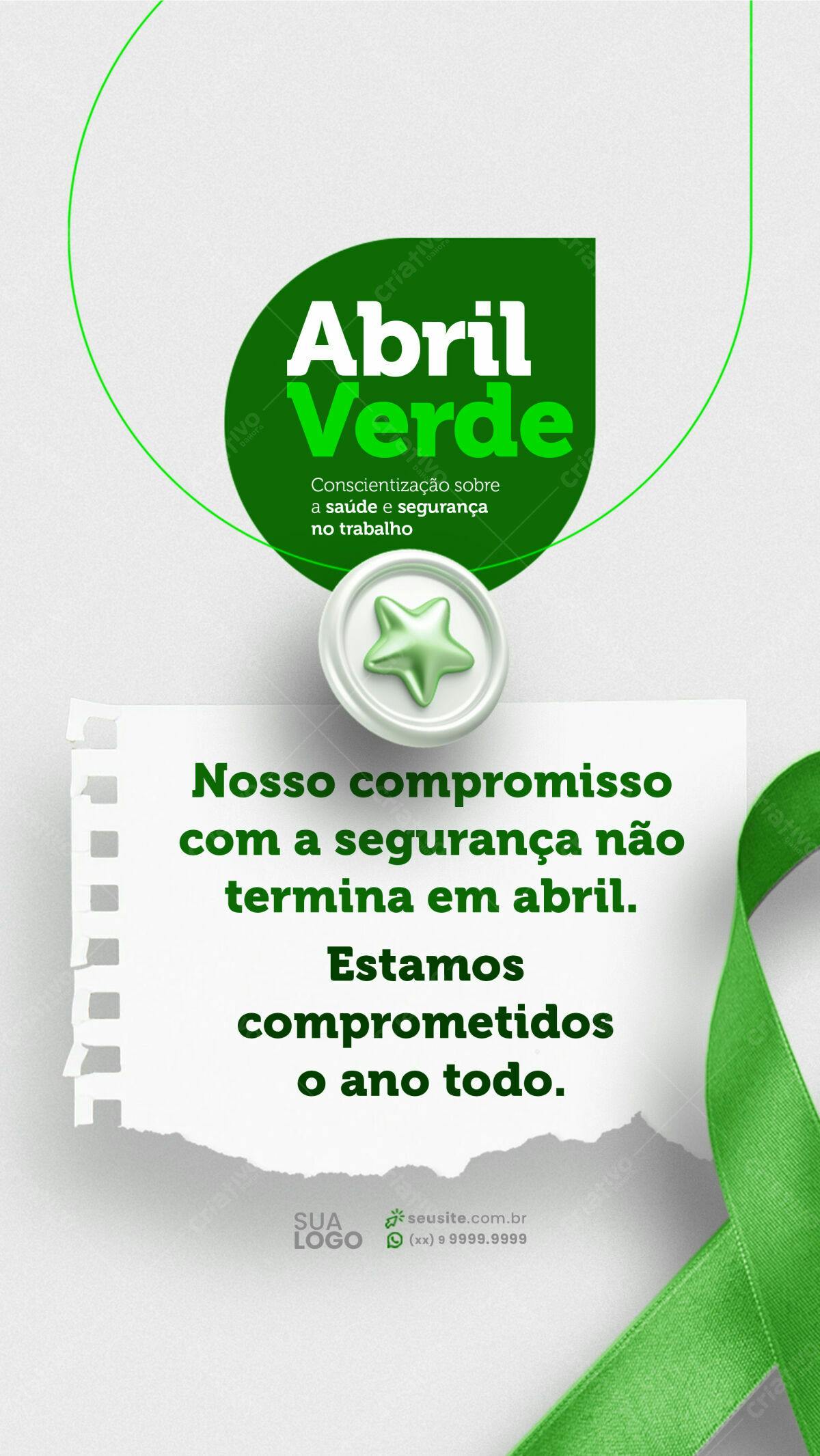 Flyer Abril Verde PSD Editável