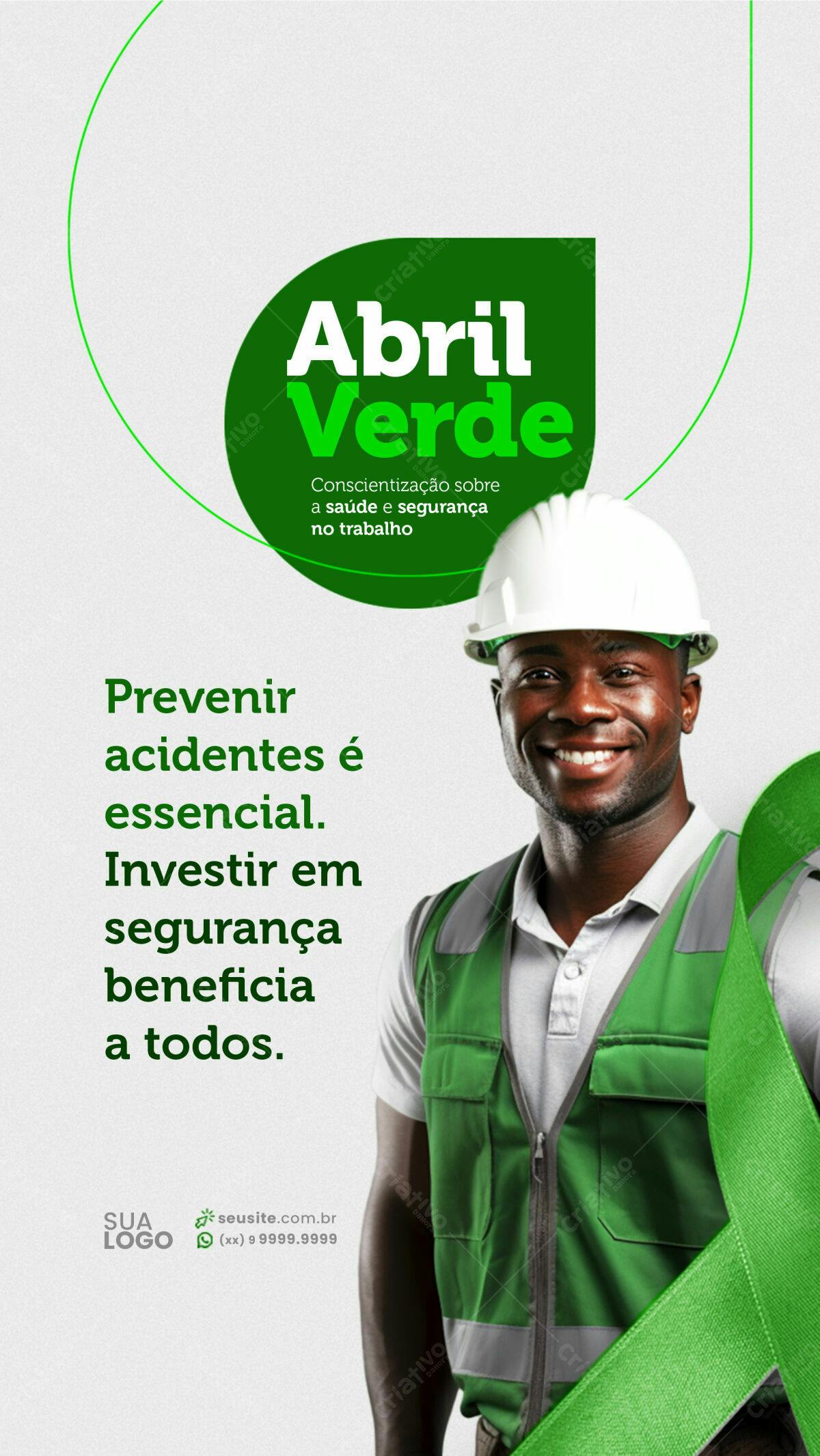 Flyer Abril Verde PSD Editável