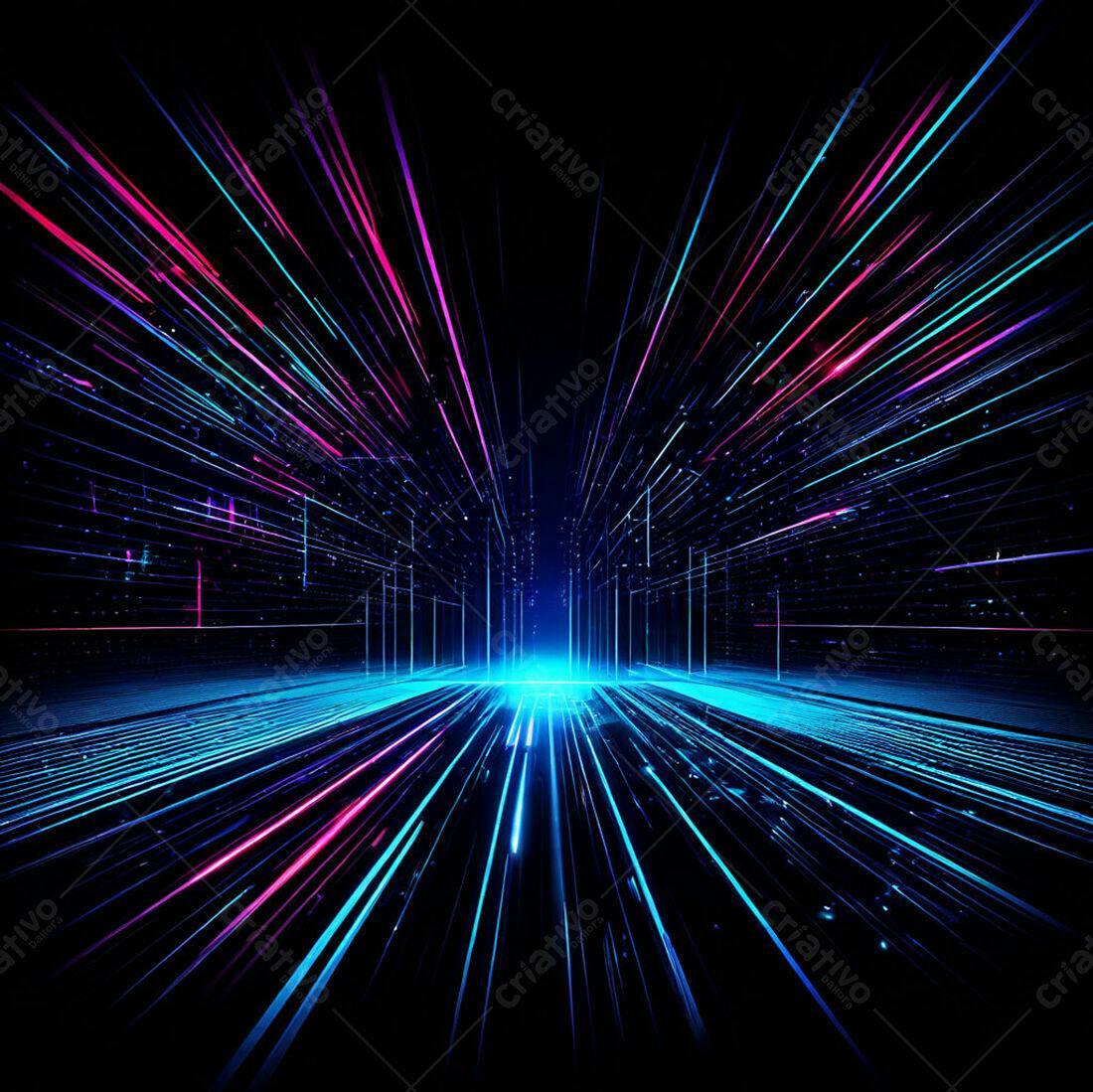 Textura Neon Abstrata para Fundo Cyberpunk