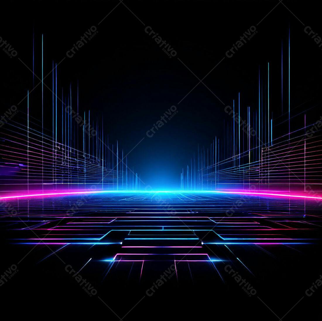 Textura Neon Cyberpunk para Fundo