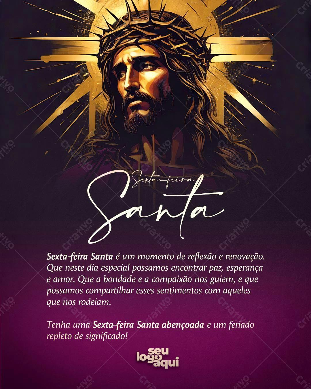 Flyer Sexta-Feira Santa PSD Editável