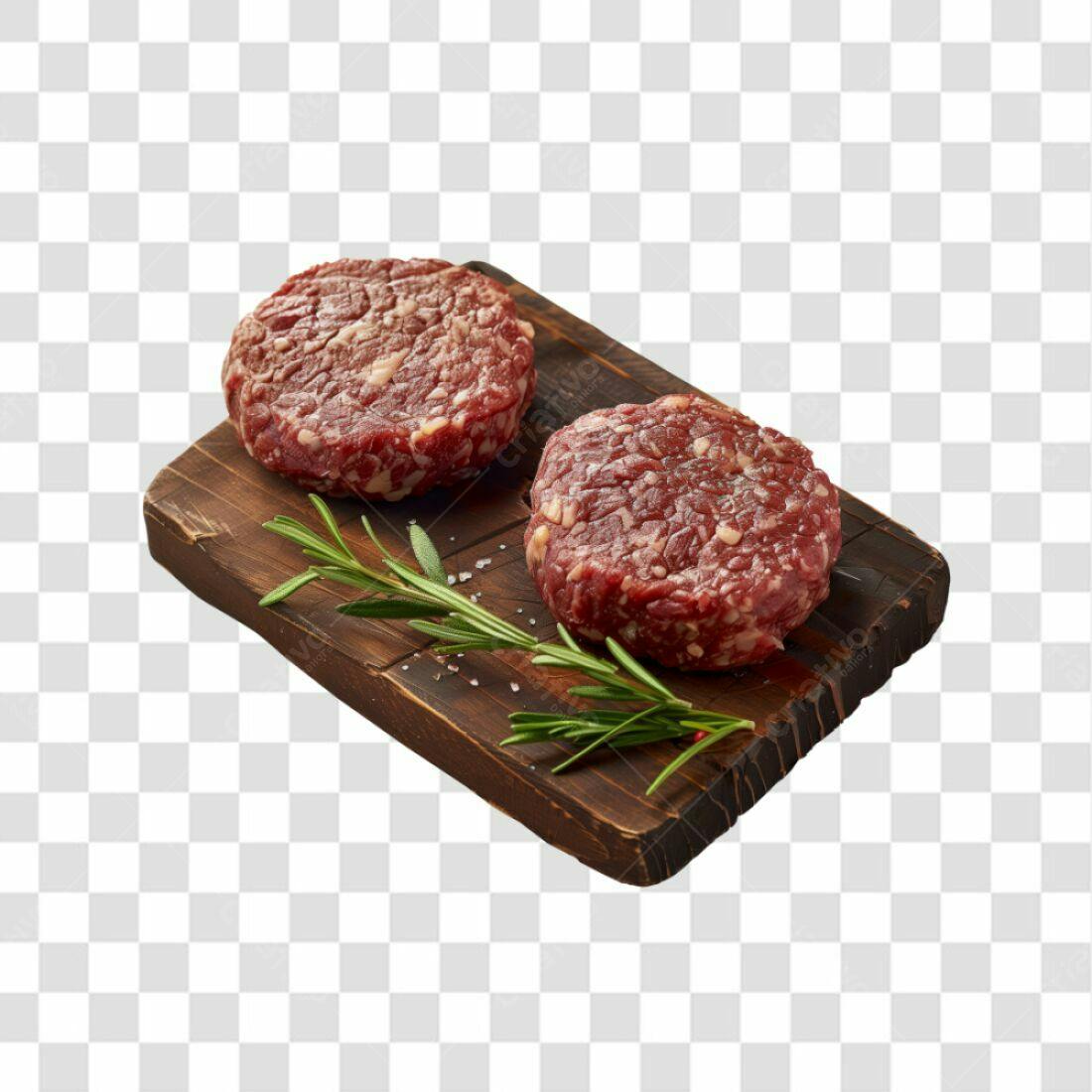 Imagem PNG de Hambúrgueres crus com fundo transparente