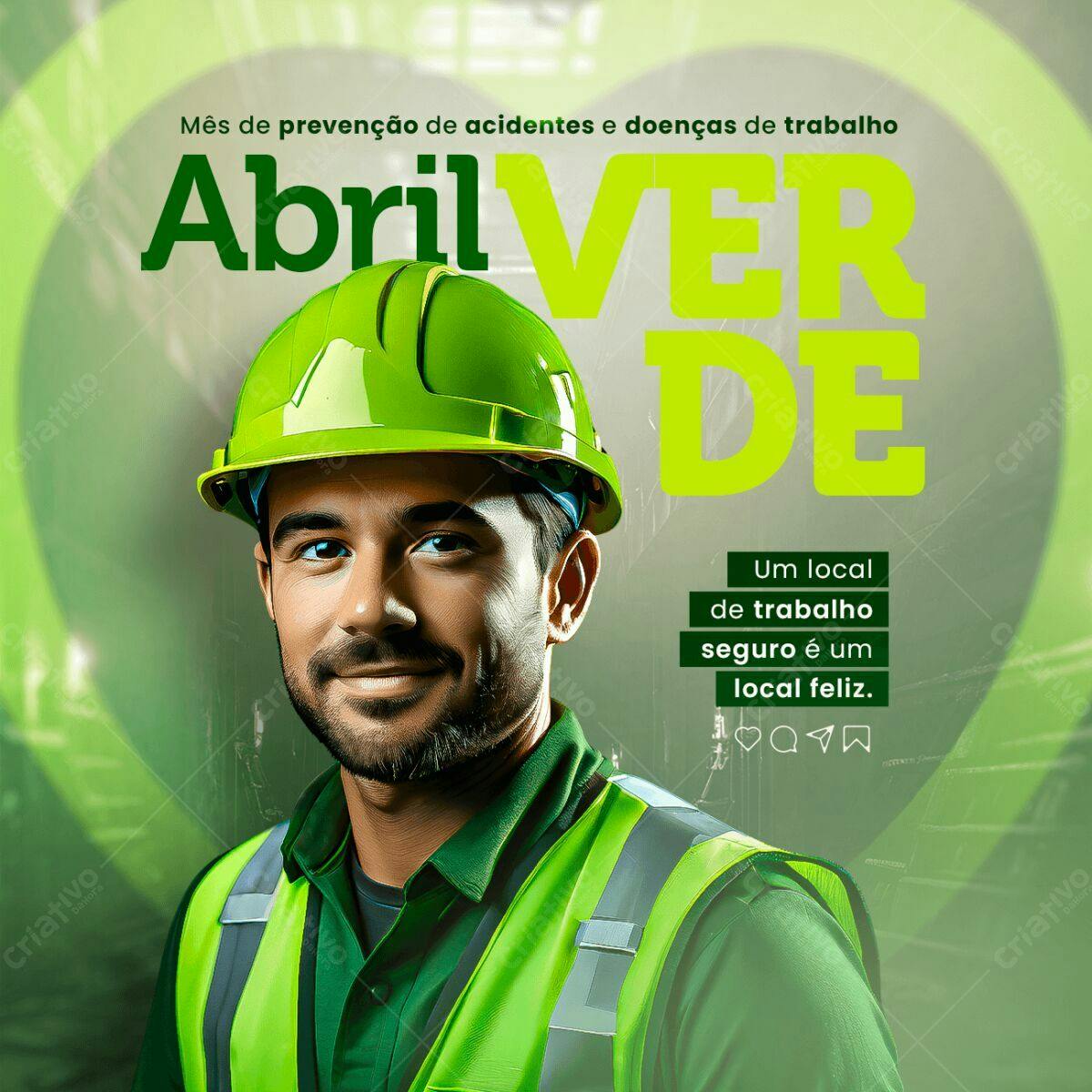 Postagem Abril Verde PSD Editável