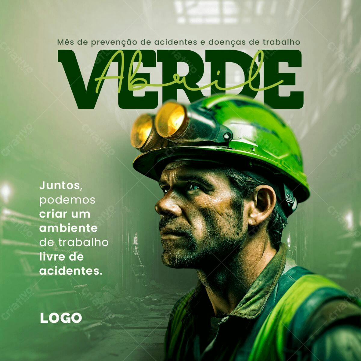 Post para Abril Verde PSD Editável