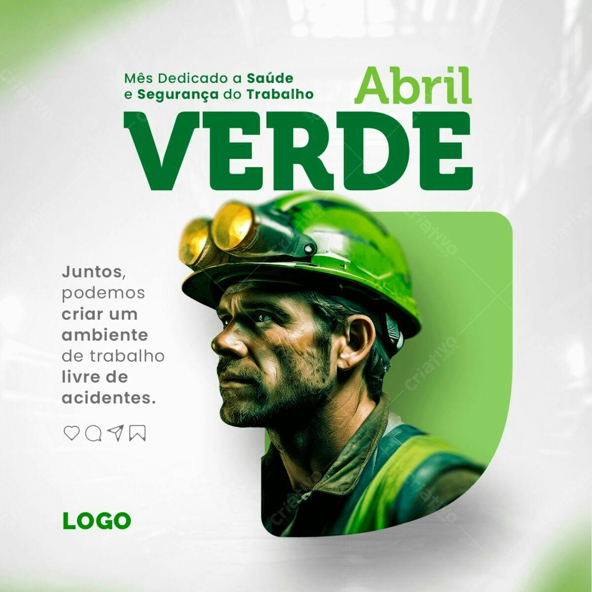 Postagem Abril Verde PSD Editável