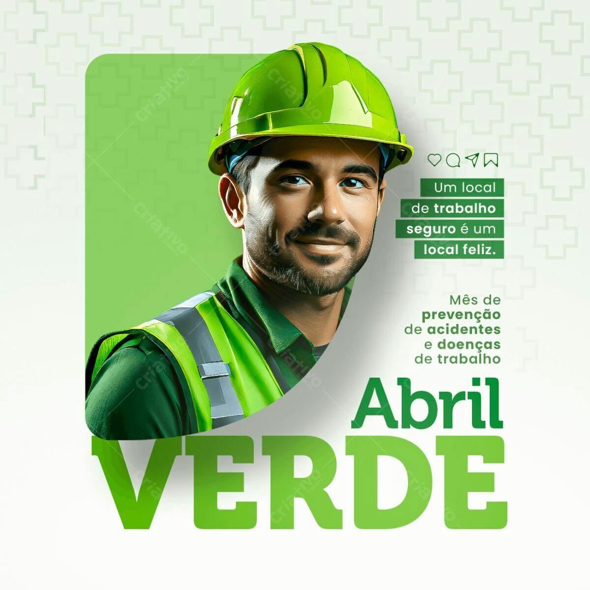 Post para o Abril Verde PSD Editável