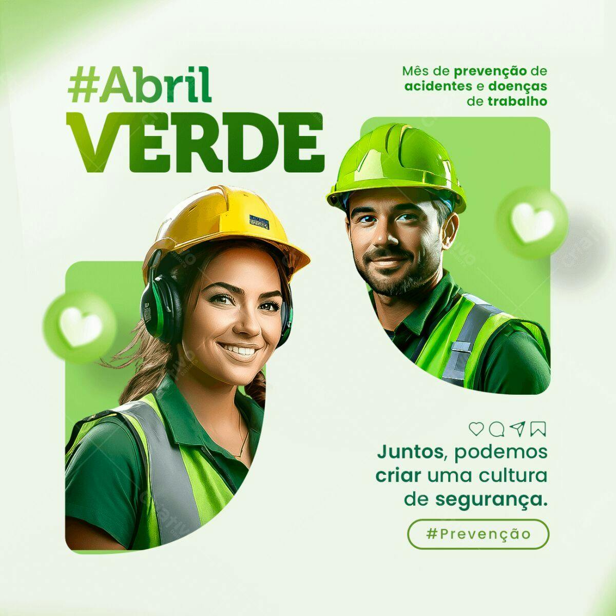 Postagem Abril Verde PSD Editável
