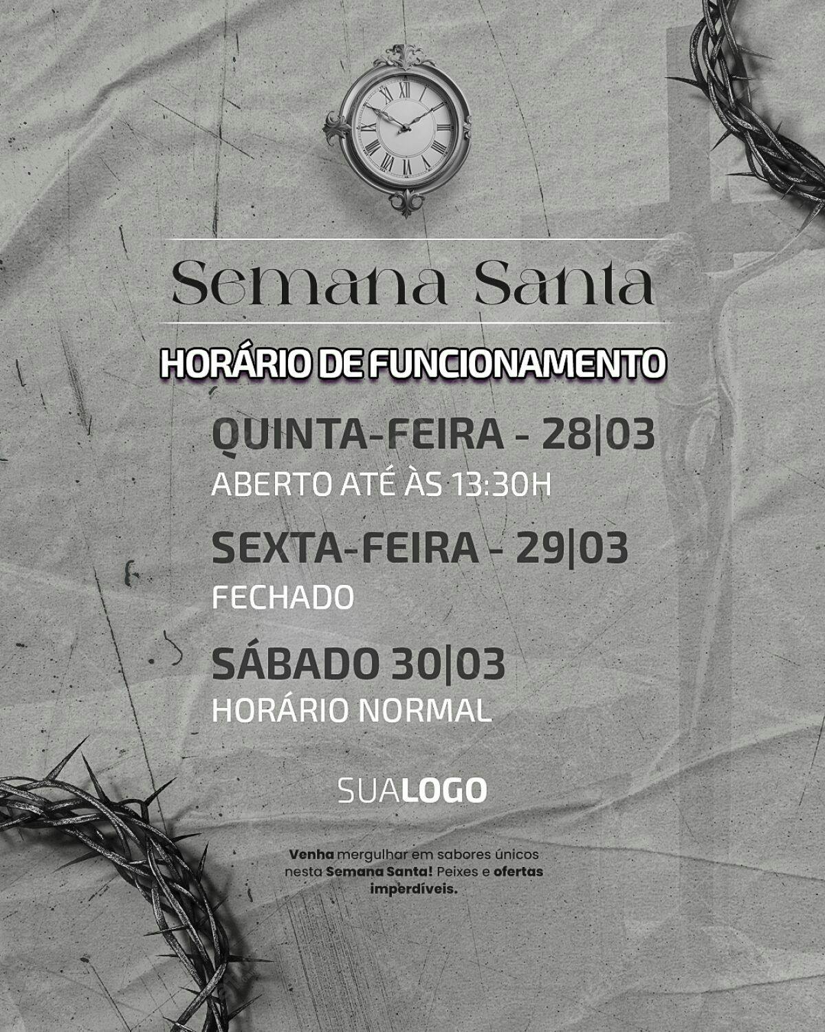 Flyer Semana Santa PSD Editável