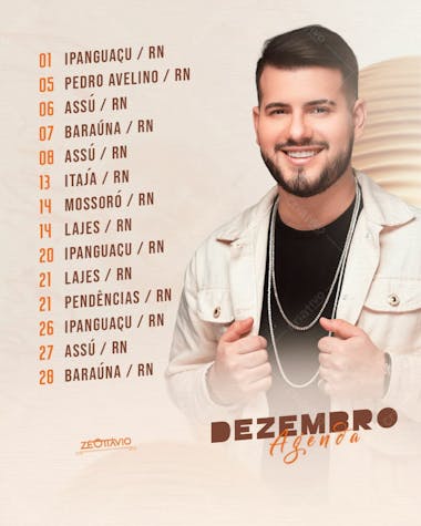 Agenda de show zé ottavio dezembro feed