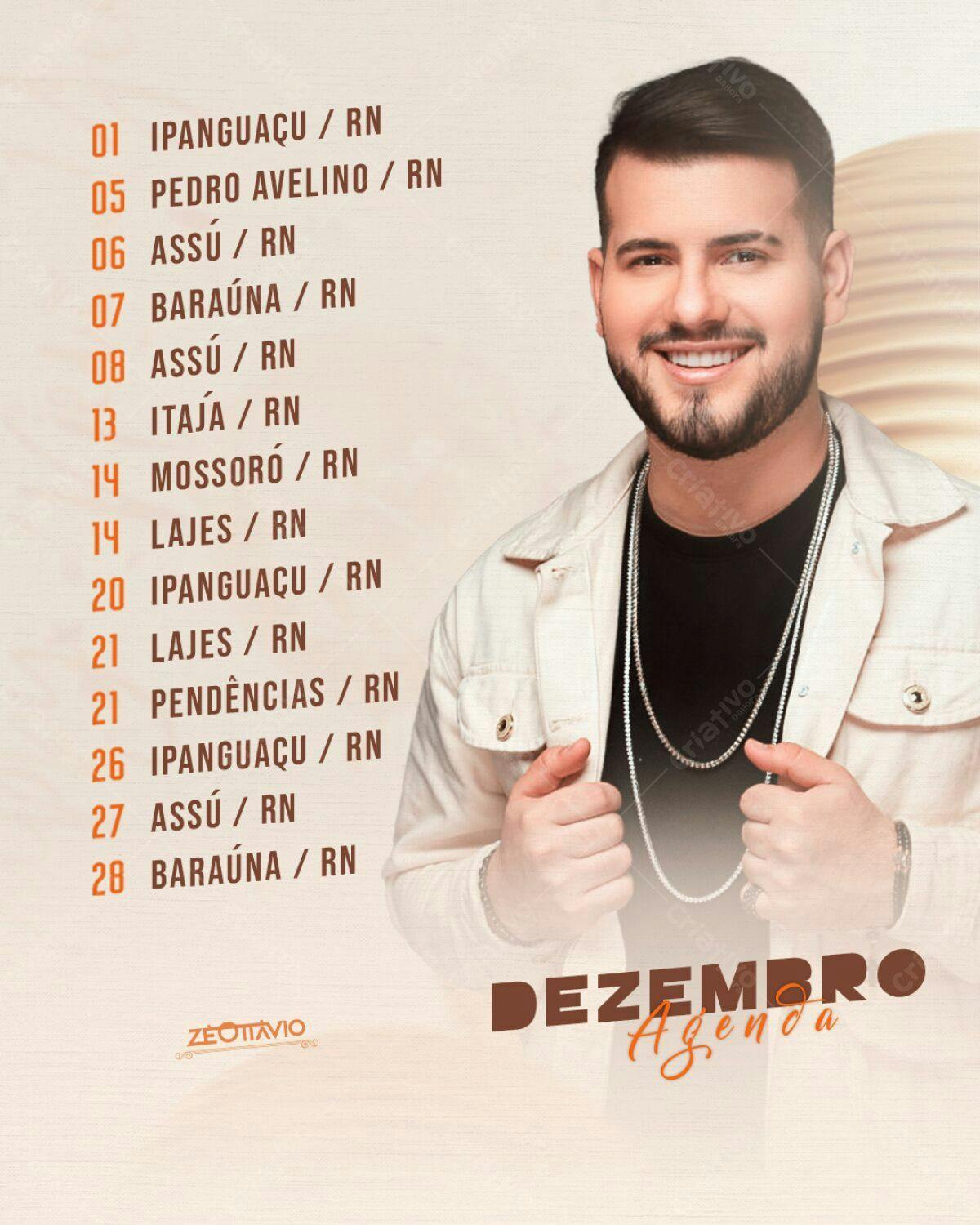 Flyer Agenda Dezembro Zé Otávio PSD Editável