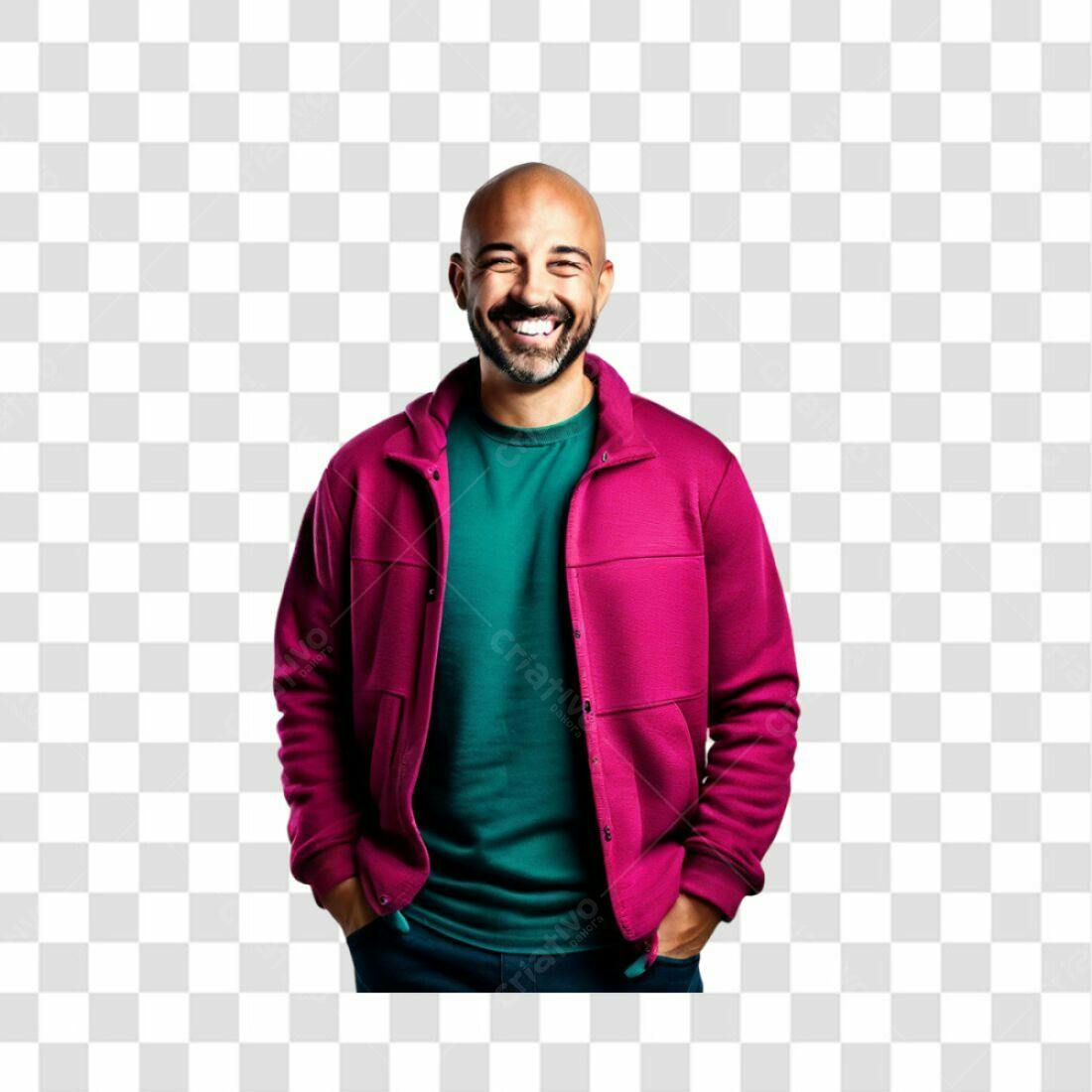 Imagem PNG homem alegre fundo transparente