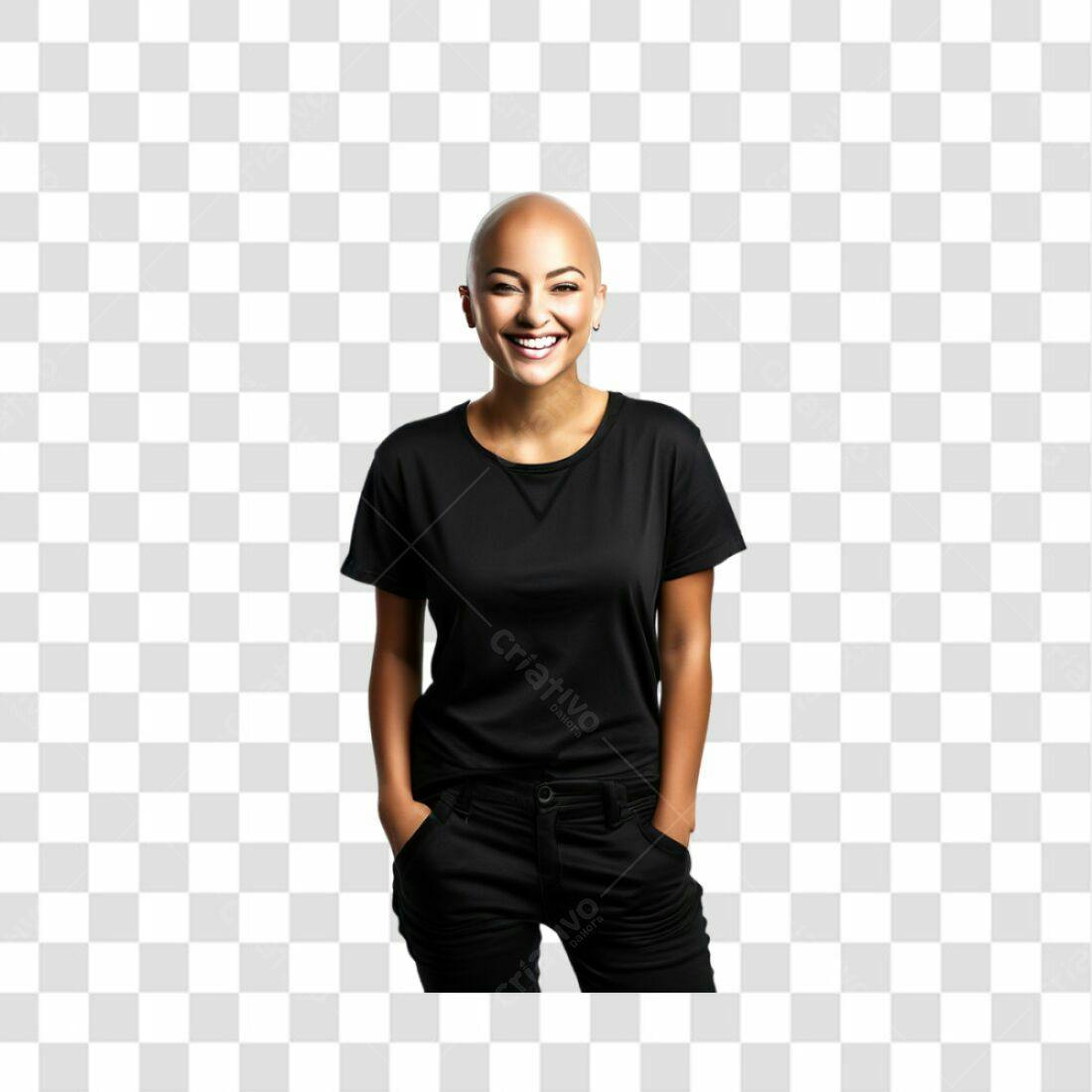 Imagem PNG Mulher Negra Sorrindo com fundo transparente
