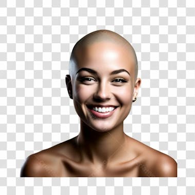 Mulher careca dia mundial do combate ao cancer png transparente