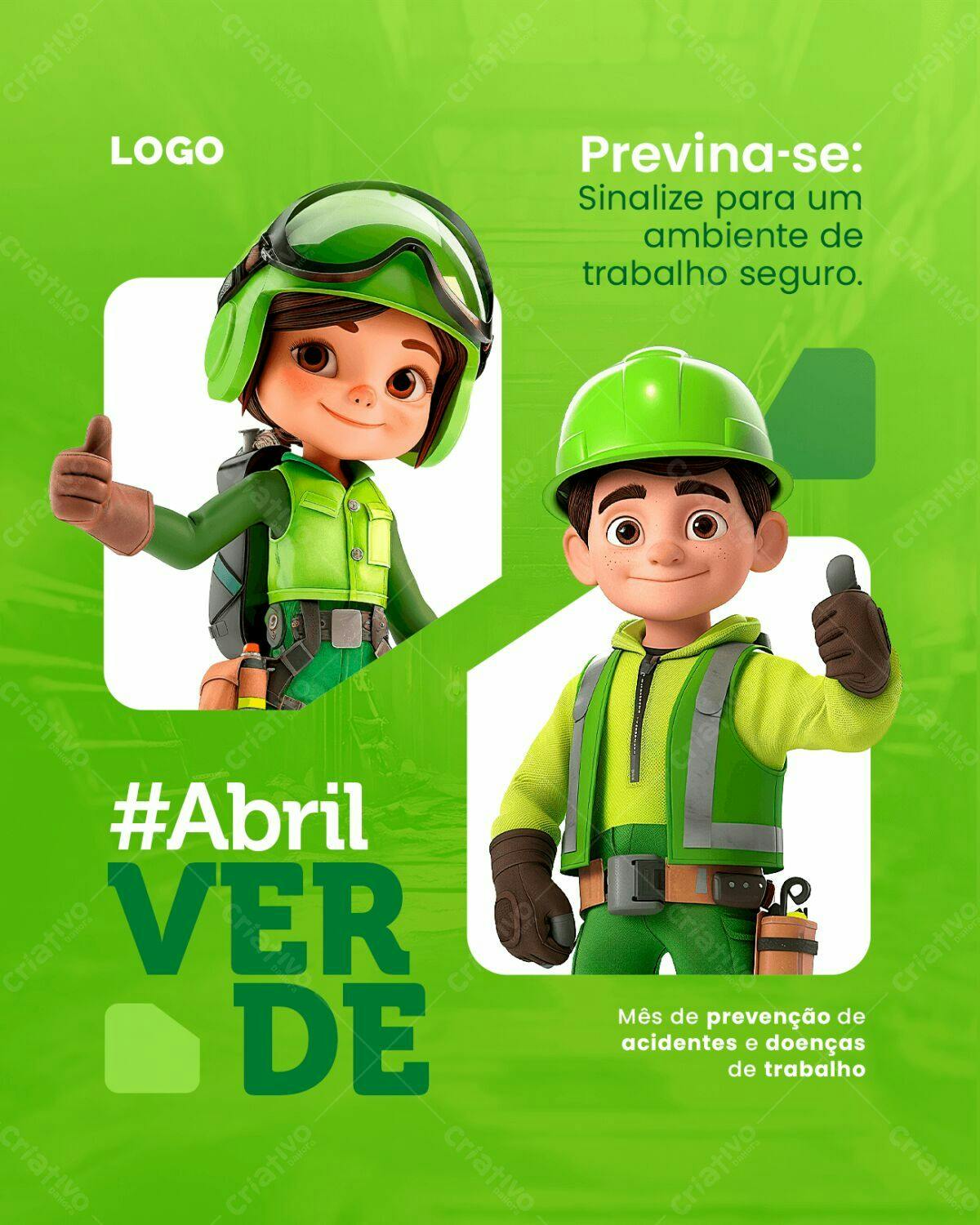 Postagem Abril Verde PSD Editável