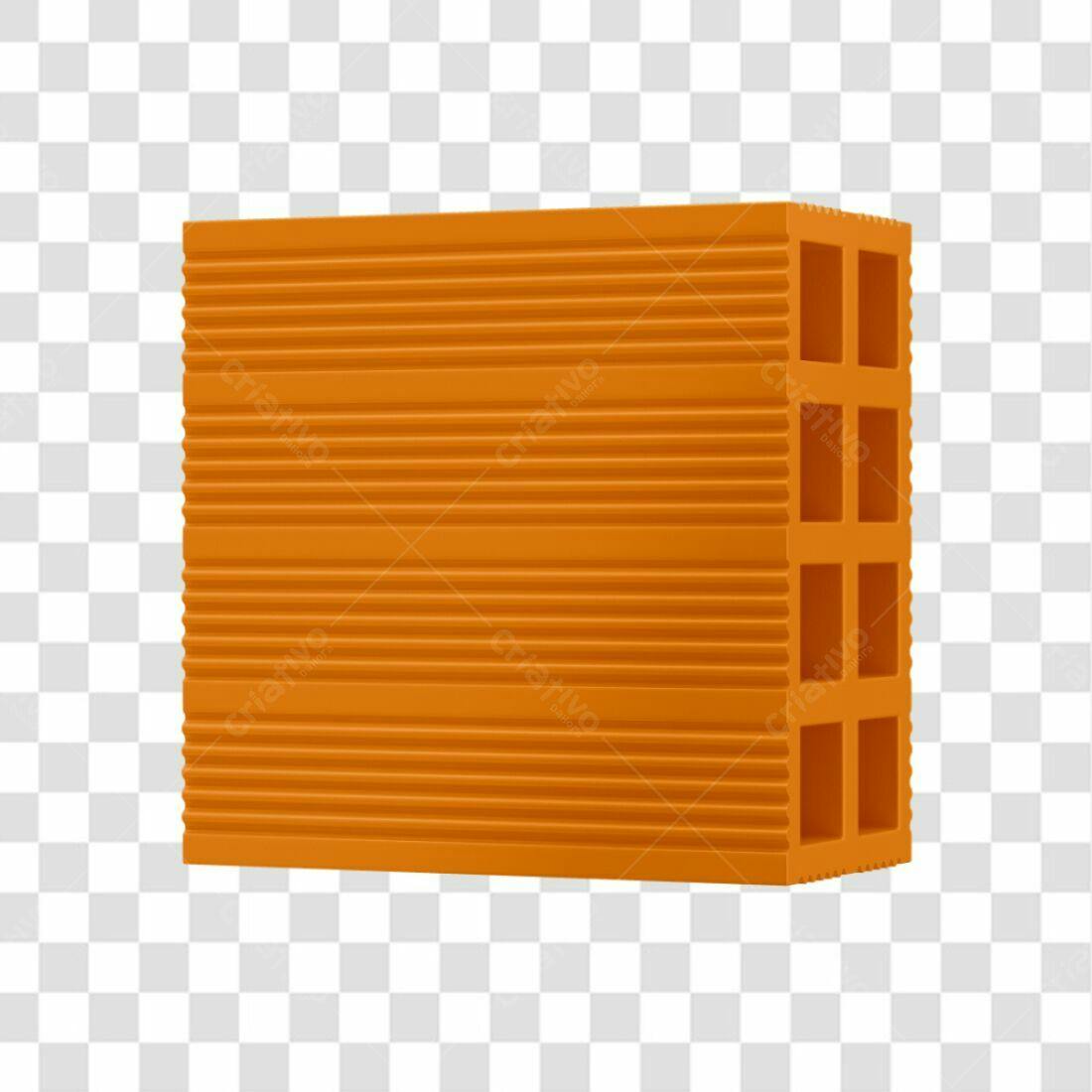 Icone Construção Tijolo Laranja PNG com fundo transparente