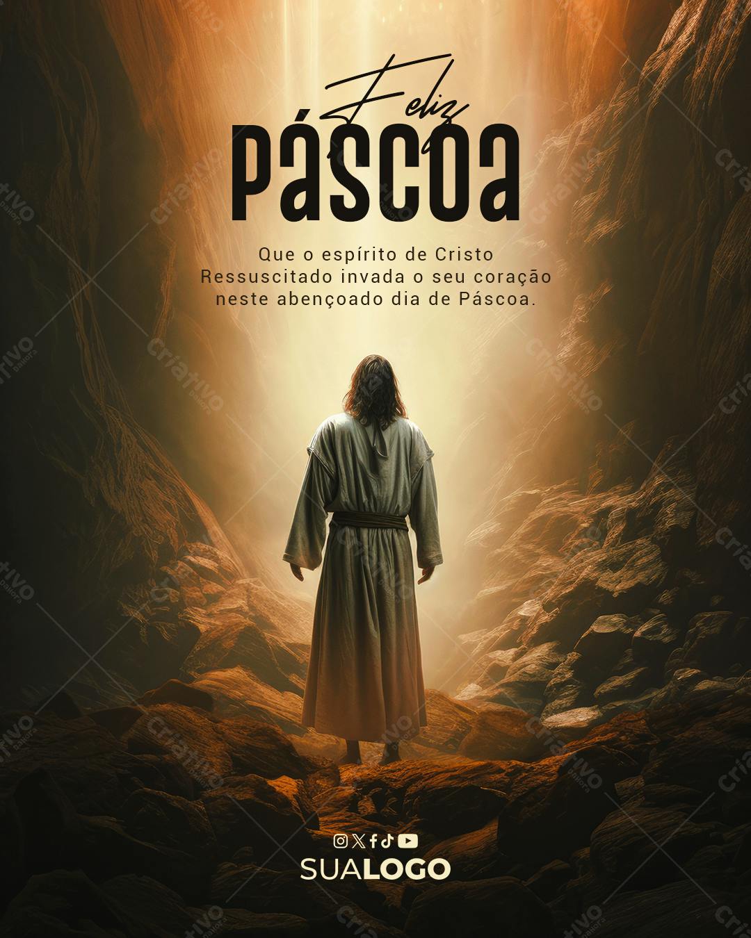 Post para Páscoa PSD Editável