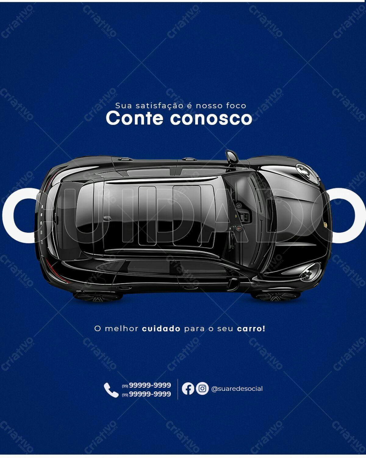 Post para Lavagem de Carro PSD Editável