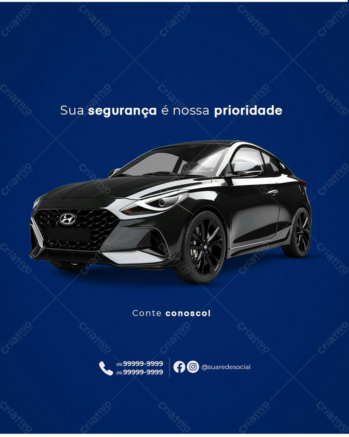 Postagem de Mídia Social para Segurança Automotiva PSD Editável
