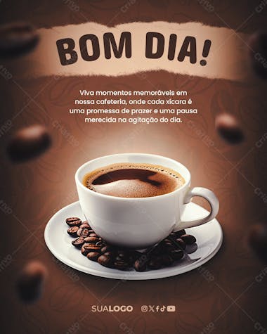 Flyer cafeteria bom dia feed