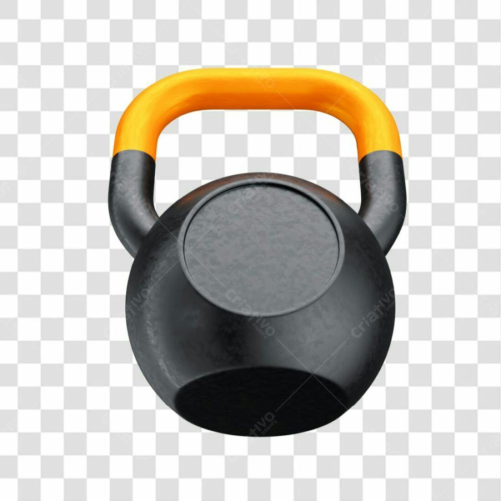 Asset 3D   Peso Academia   Kettlebell Treinamento Funcional Fitness Com Fundo Transparente (9)