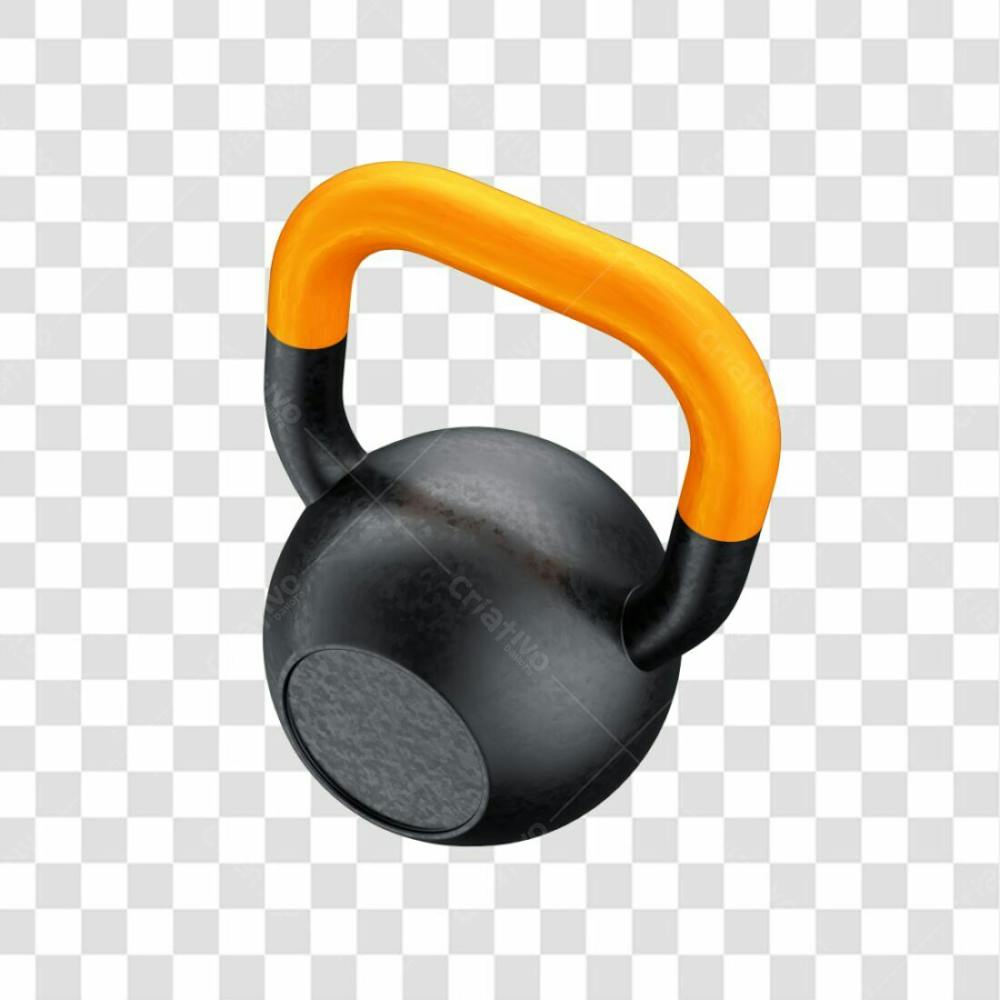 Asset 3D   Peso Academia   Kettlebell Treinamento Funcional Fitness Com Fundo Transparente (7)