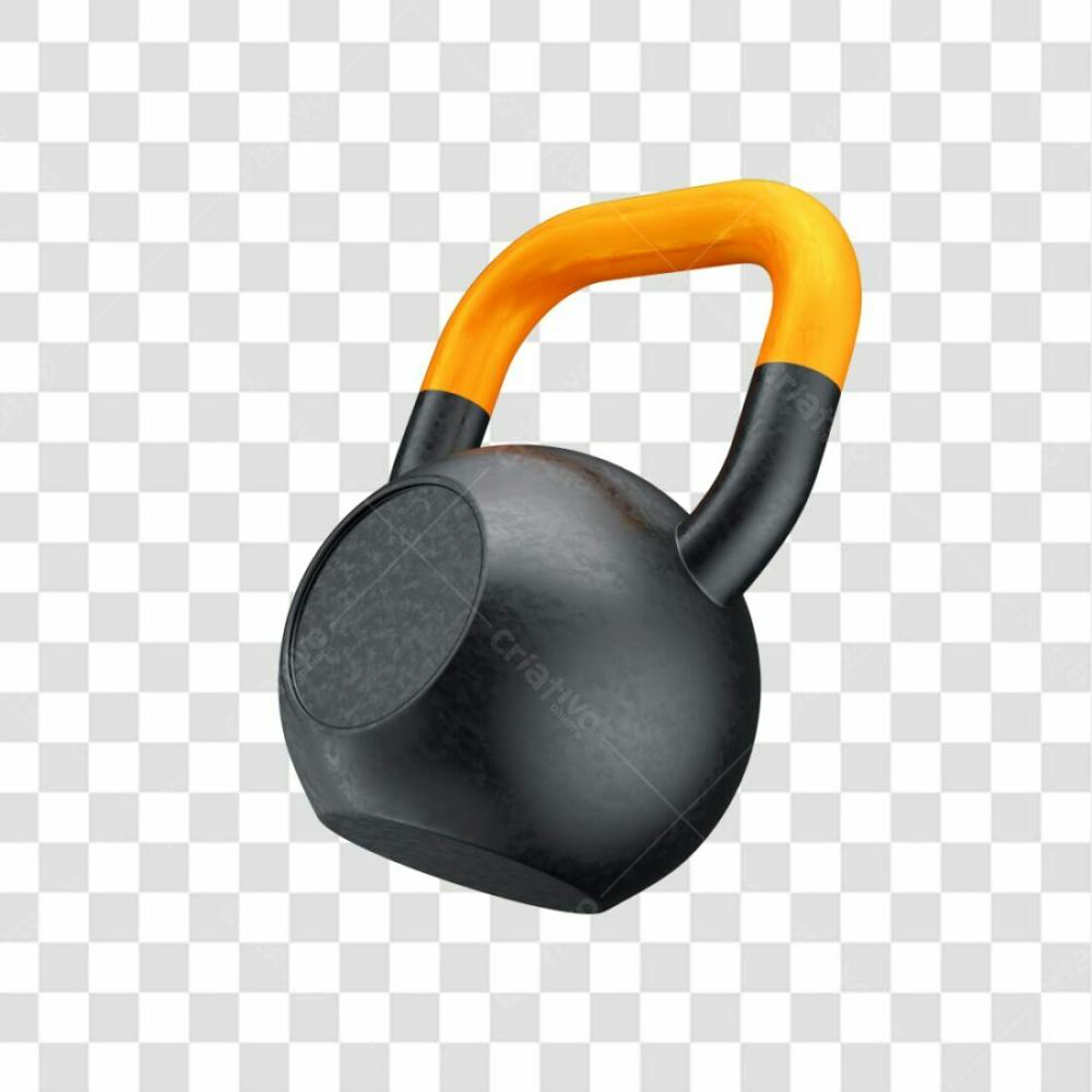 Asset 3D   Peso Academia   Kettlebell Treinamento Funcional Fitness Com Fundo Transparente (5)