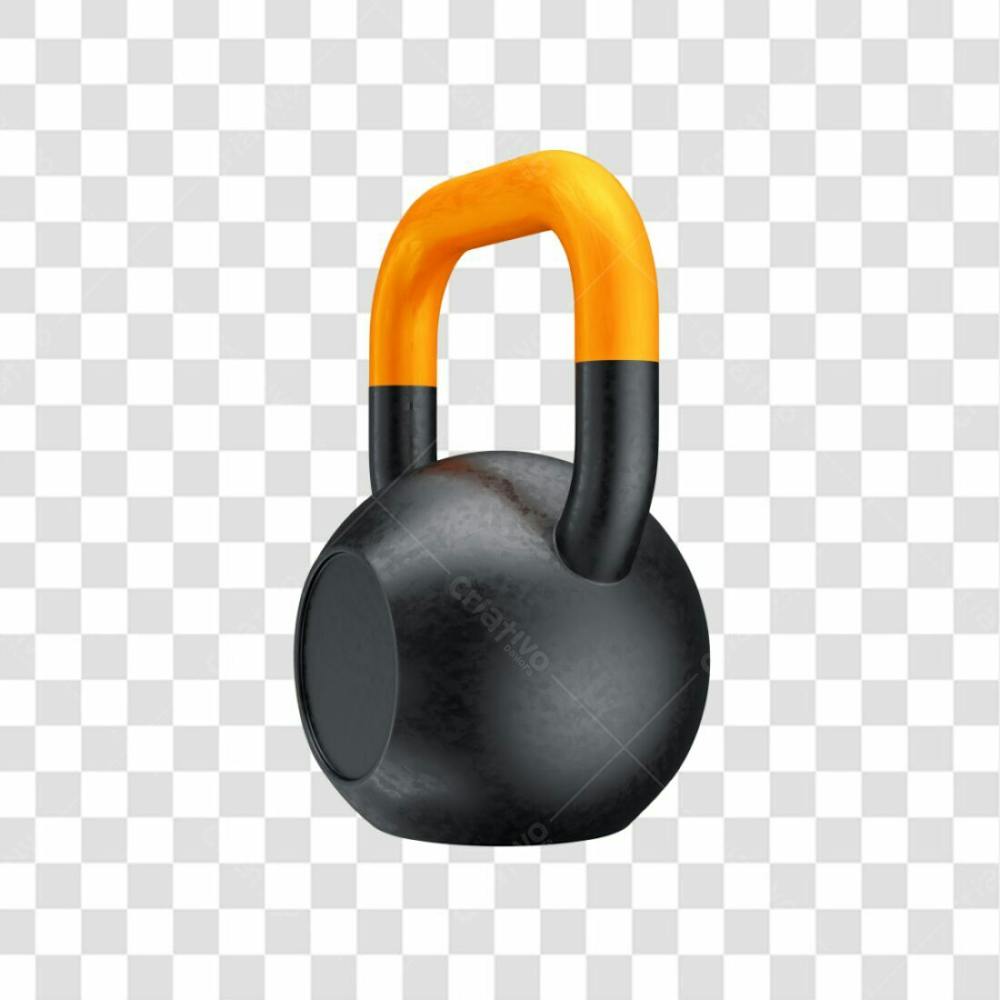 Asset 3D   Peso Academia   Kettlebell Treinamento Funcional Fitness Com Fundo Transparente (3)